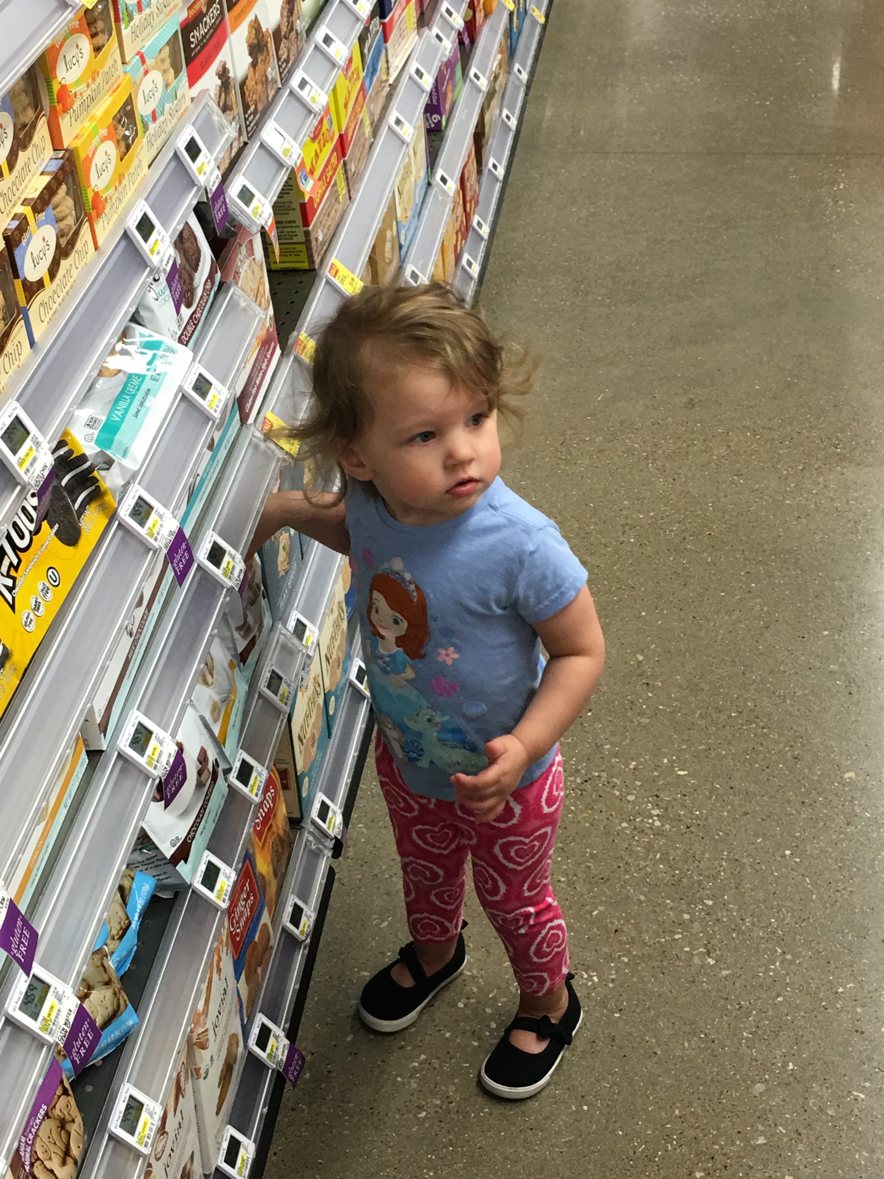 Roaming the store.