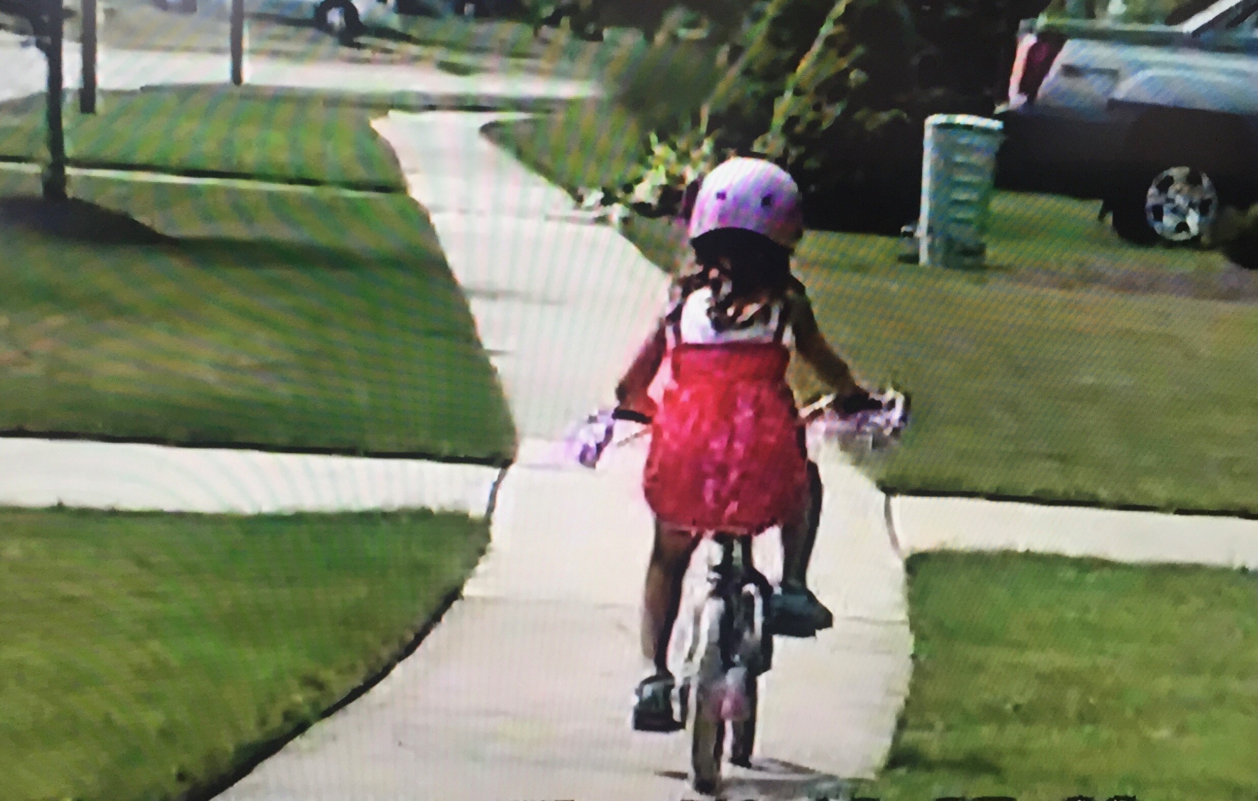 Image from a home video of author's daughter
