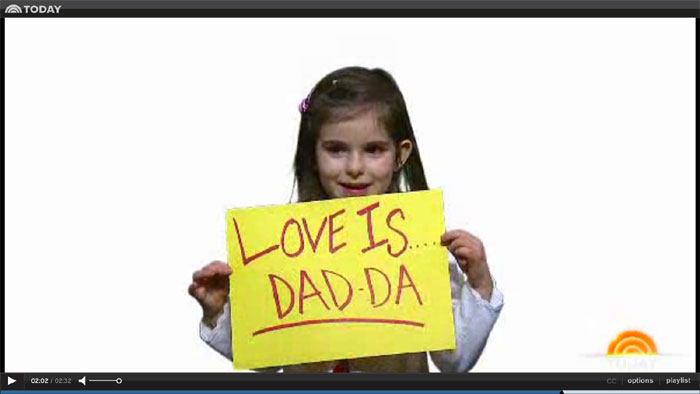 love is dad, today show, valentine's day