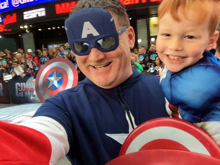 superhero dad Chad MacDonald and son Dove Real Strength