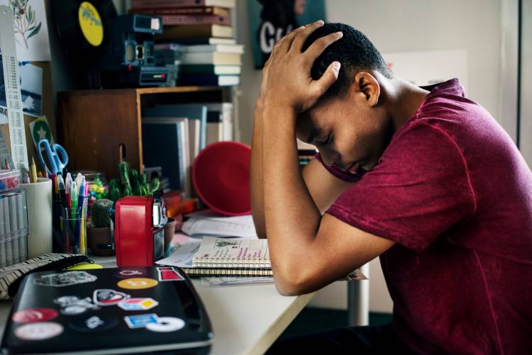 teen stress frustrated school work 1